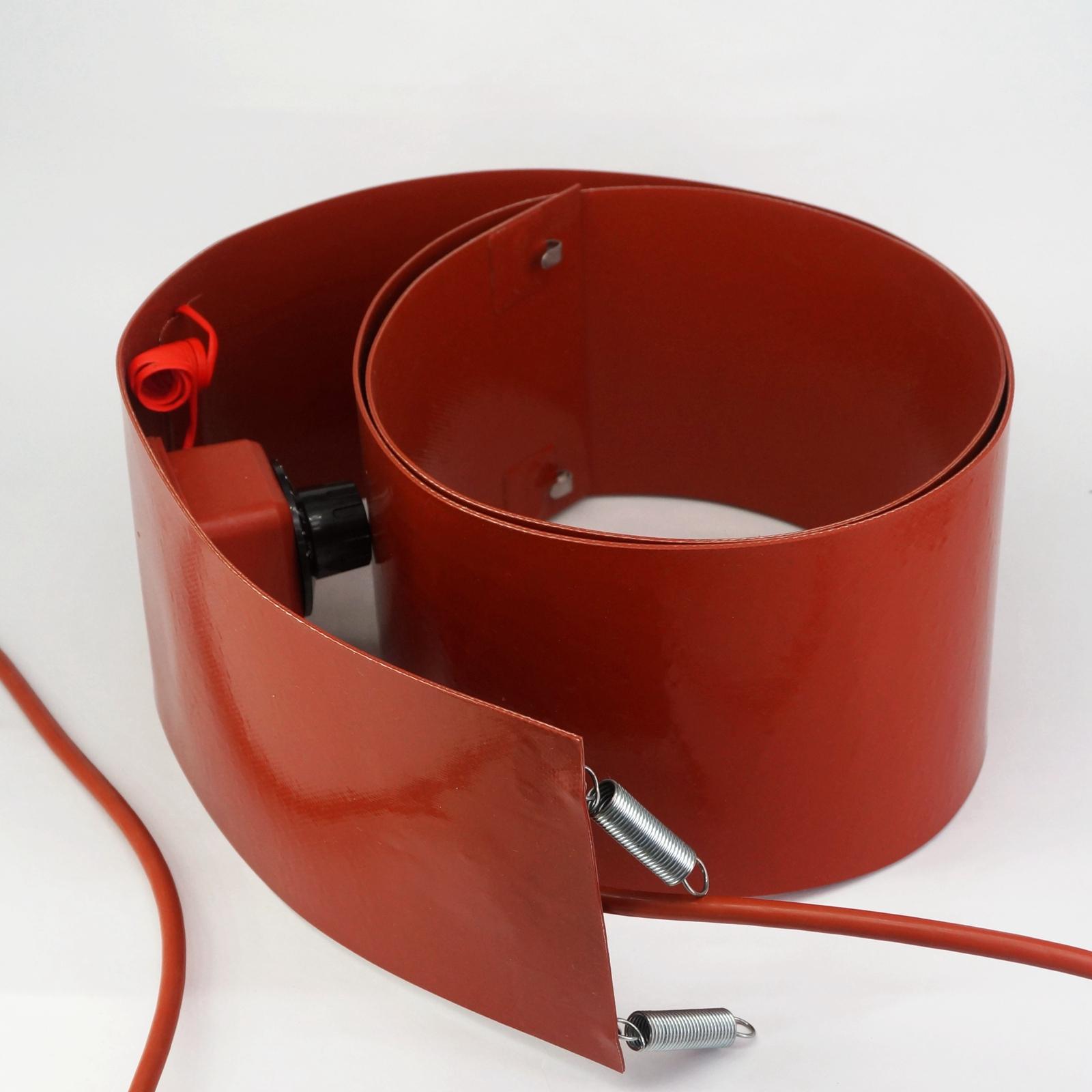 200 L(55 Gallon) 125x1740x1.6mm 1000W Flexible Silicon Band Drum Heater Blanket Oil Biodiesel Plastic Metal Barrel