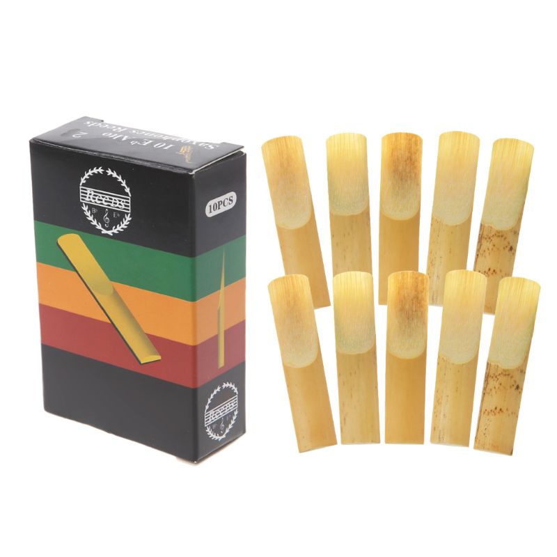 Cañas de saxofón Alto Eb 2 2,5 3, piezas de instrumentos de viento de madera, y , 10 Uds.