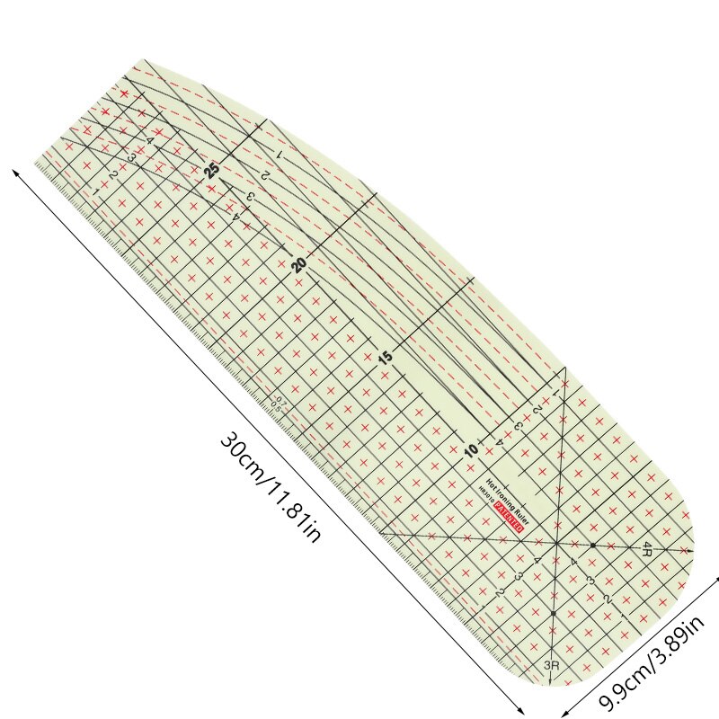 5 Styles Heat Resistant Ruler Household Ironing Tool Ironing Ruler Patchwork Tailor Ruler Sewing Supplies Measuring Tool: Type 5