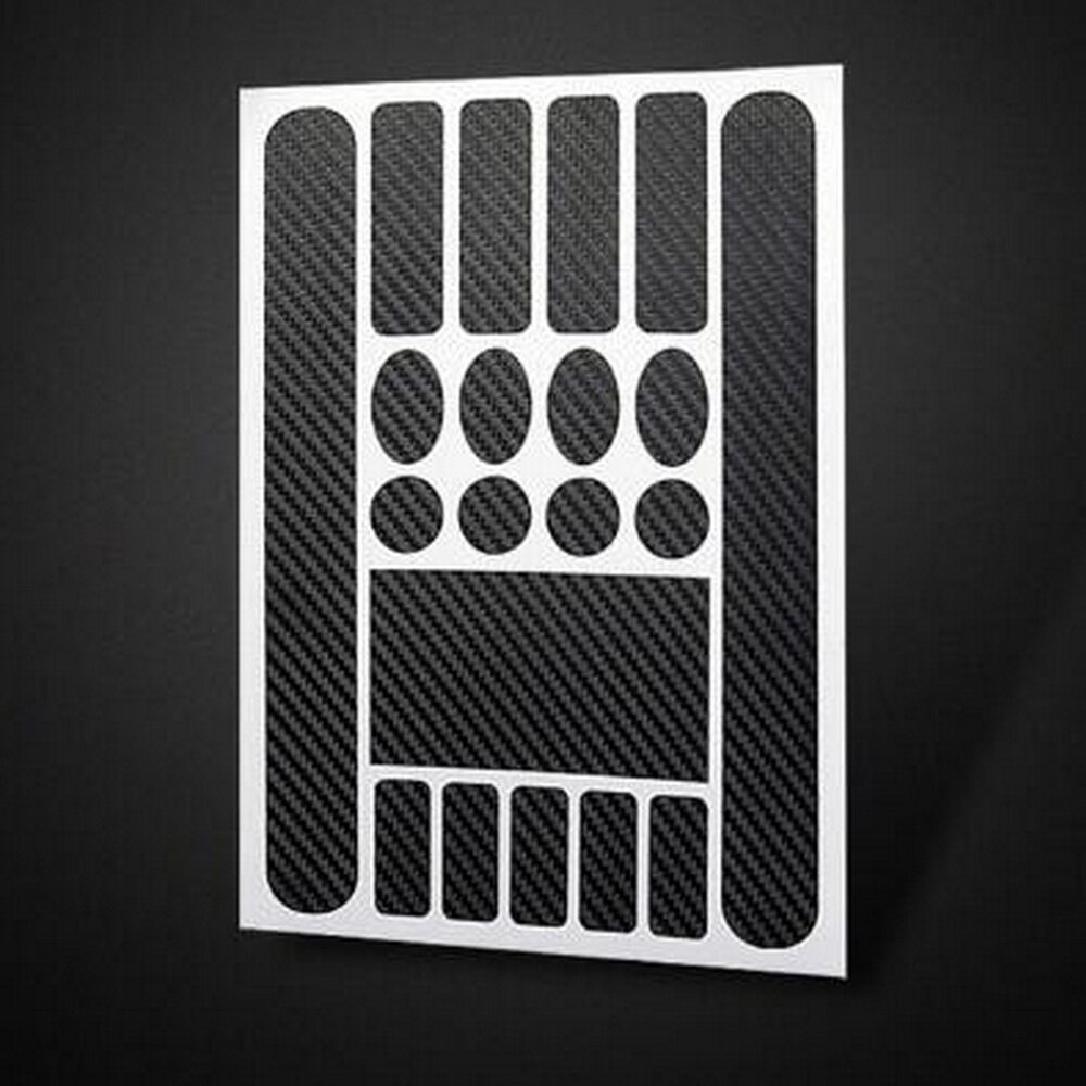 Calcomanías para bicicleta, pegatina de horquilla delantera de protección, cinta reflectante para ciclismo con marco de Cadena de bicicleta de montaña, cinta de seguridad para decoración de bicicleta:  5 pcs carbon fibe