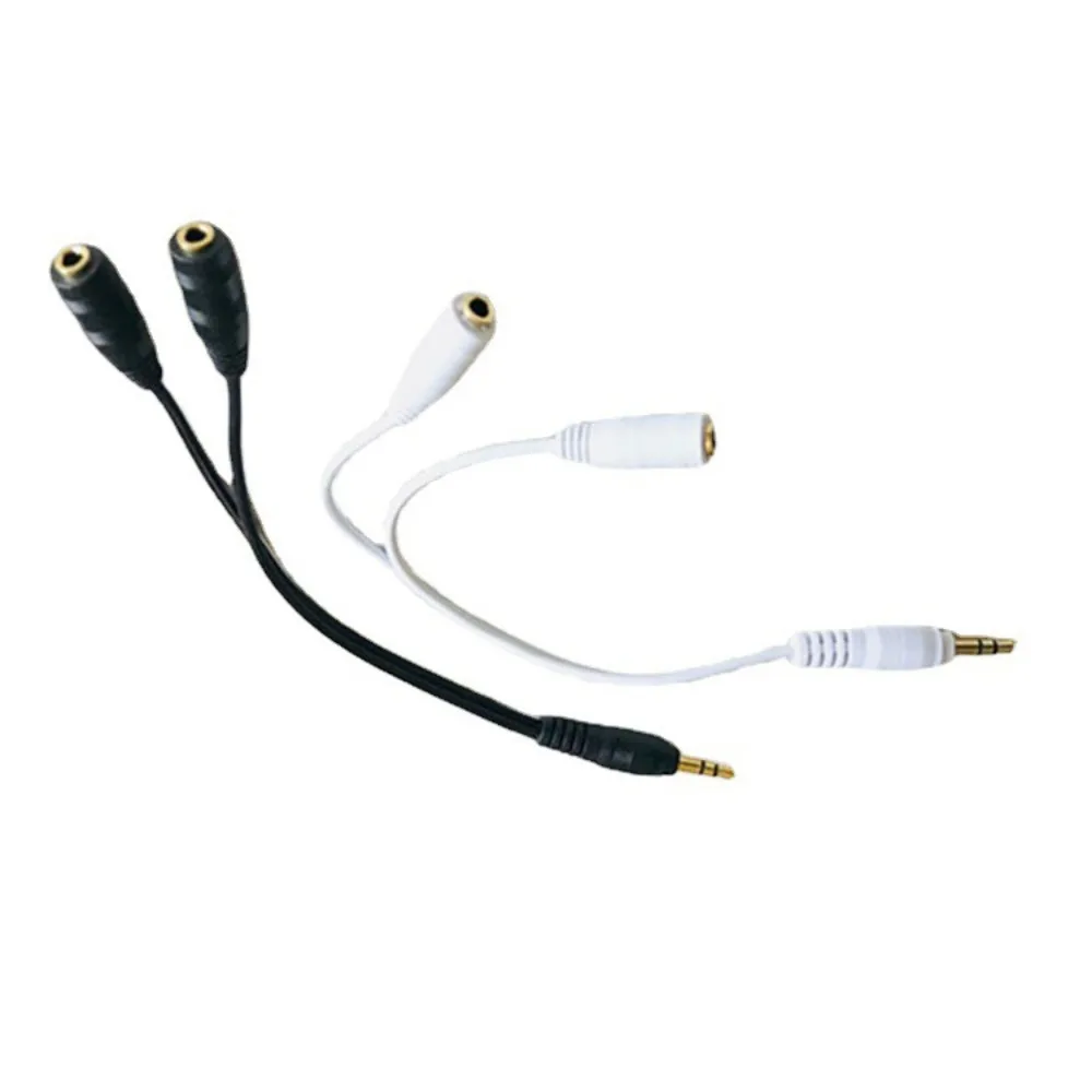Séparateur de casque, câble d'extension de 3.5mm, séparateur Audio stéréo en Y (son Hi-Fi) 3.5mm mâle à 2 Ports 3.5mm femelle, 1 pièce