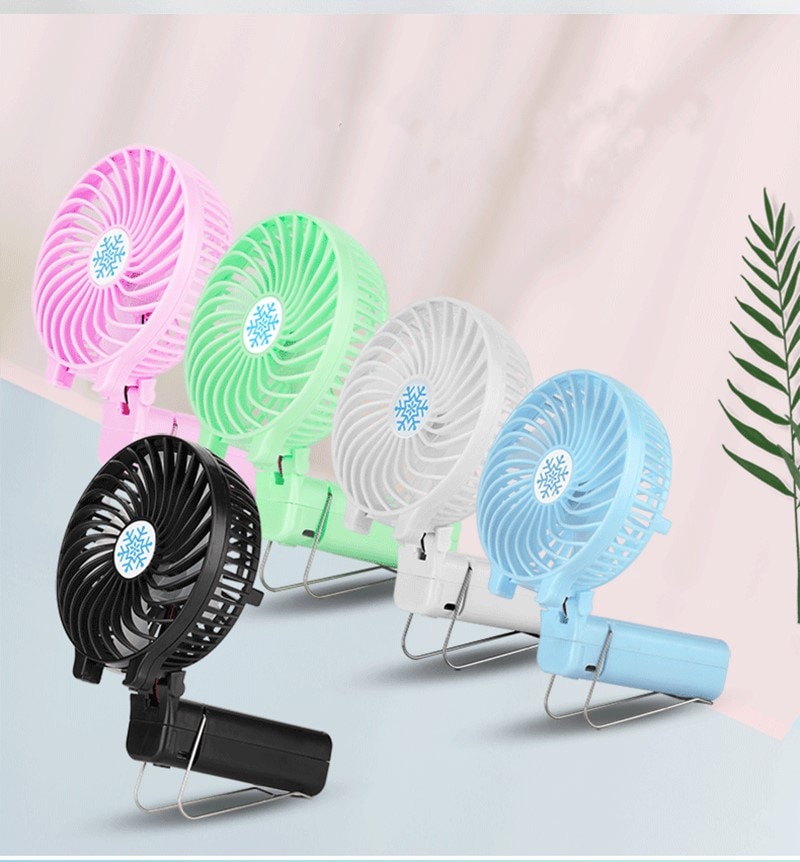 Bærbar mini usb-ventilator håndholdt skrivebord luftkøler stille rejse befugtning køler køling opladbar ventilator brug 18650 batteriventilator
