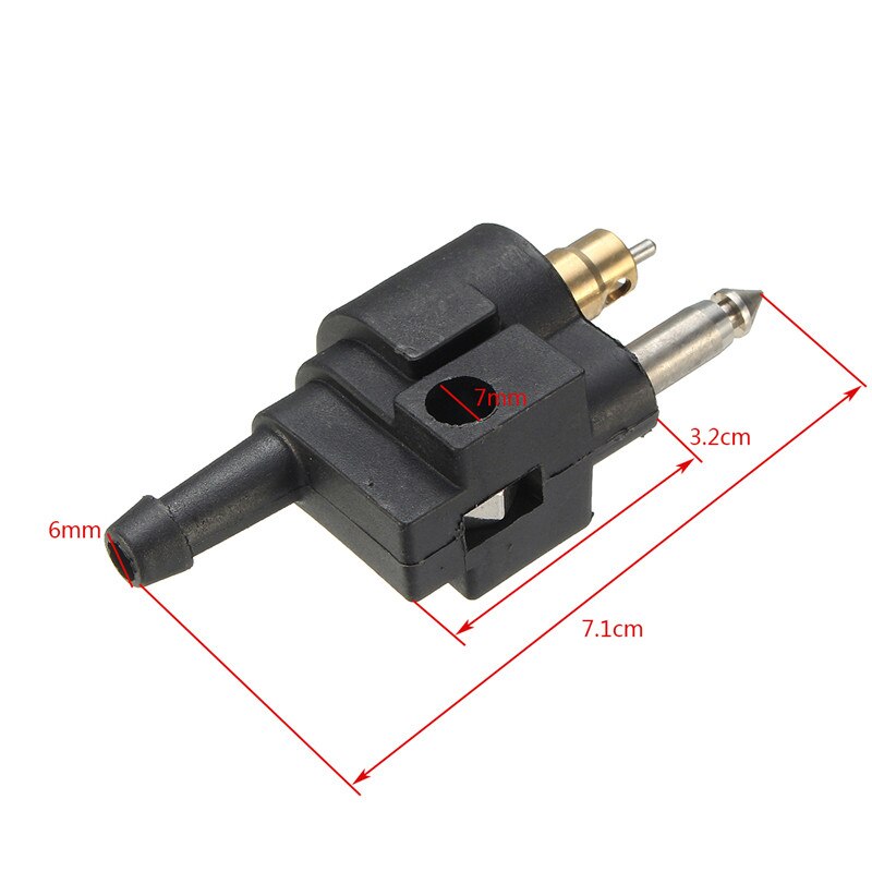 Außenbordmotor Kraftstoff Linie Stecker Schwarz Außenborder Benzin Passt 1/4 Zoll Schlauch Linie Für Yamaha Außenbordmotor Kraftstoff Rohr 6mm Männlichen