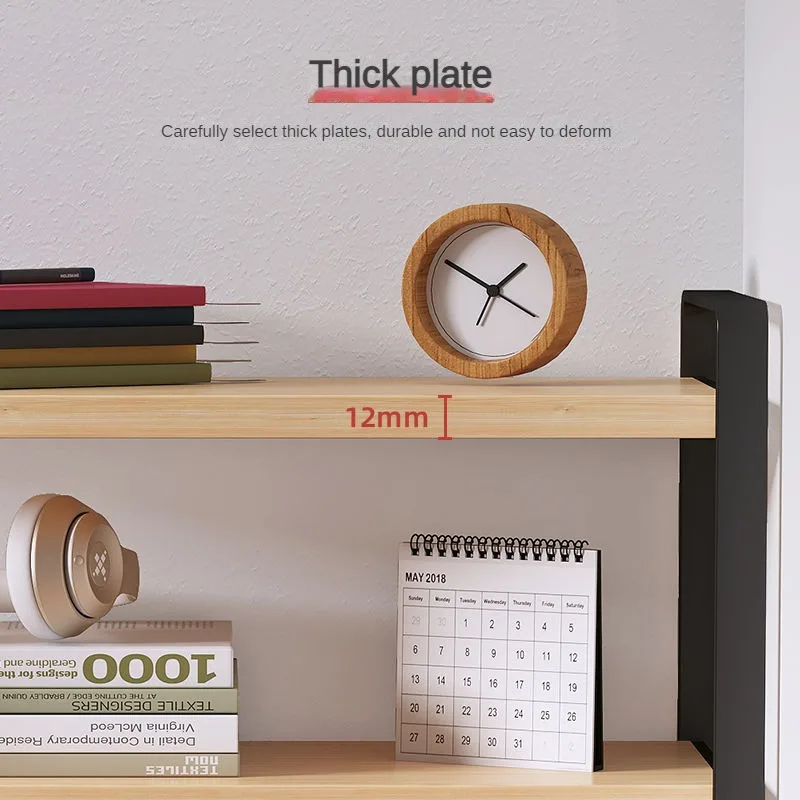 Shelf Desktop Storage Bookshelf Student Document Shelf Computer Racks Tiered Cabinet Office Accessories Stationery Holder