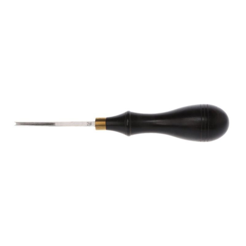 Borde de cuero Creaser hoja de acero ébano Blackwood ranura poco profunda Craft Mark Tool