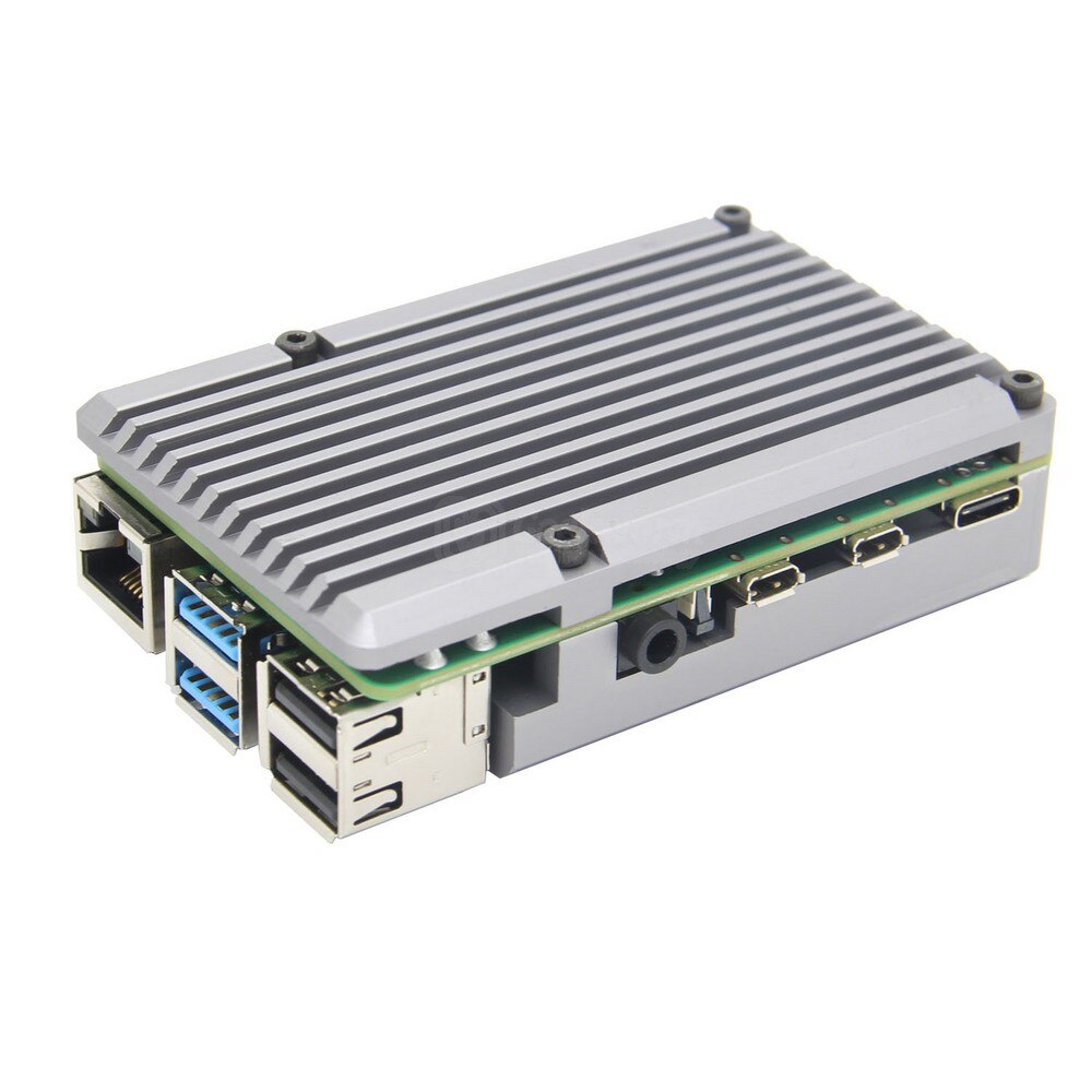 Raspberry Pi 4 Passive Cooling Case, Pi 4B Armor Aluminum Alloy Case/ Metal Enclosure Heat Dissipation for Pi 4 Model B