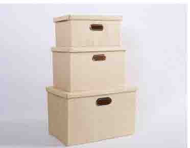Cotton And Linen Storage Box Foldable Large Waterproof Laundry Bucket Home organizer: 48X32X30CM / Yellow