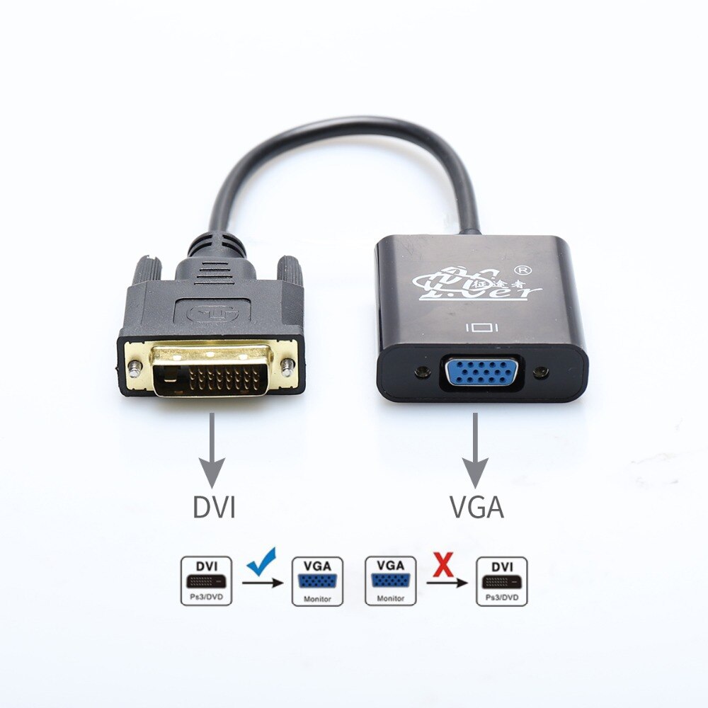 DVI to VGA adapter DVI male to VGA female DVI VGA adapter converter for Computer Display Screen projector tv DVI TO VGA