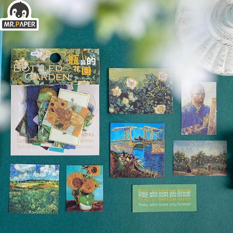 Mr.Paper 12 Designs Art Photo Series Sticker DIY Original Album Diary Decoration Collage Material Sticker