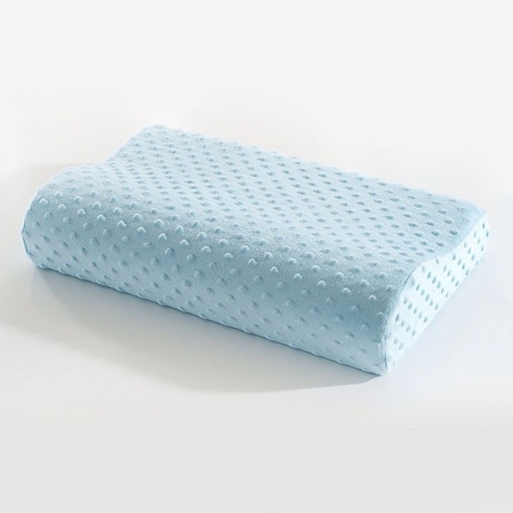 3 kleuren Memory Foam Kussen Orthopedisch Kussen Latex Nek Kussen Fiber Trage Rebound Zacht Kussen Massager Voor Cervicale Gezondheidszorg: Blue