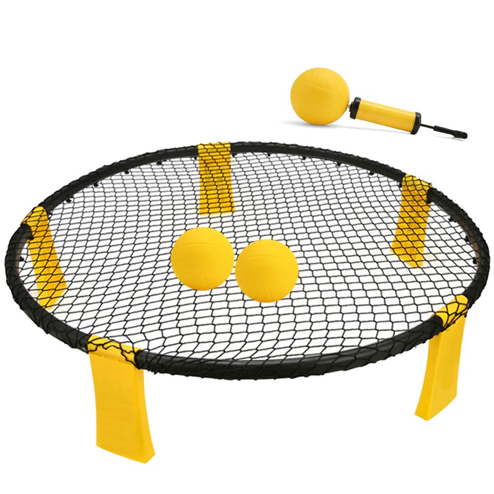 Mini boldspil sæt sæt opgraderet stærkere at spille netnet og bolde bærbar pumpemåler til strand udendørs camping fest spil: Default Title