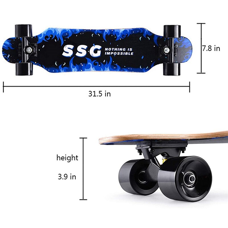 31-zoll Mini Skateboard Longboard Komplette Skateboard Cruiser Lage der Kreuzfahrt Geeignet für Jugendliche oder Erwachsene Anfänger