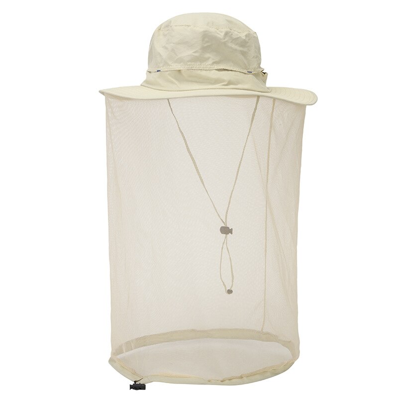 Al aire libre de la gorra de red senderismo pesca sol abeja, insecto de malla de cara máscara Herramientas de apicultura sombrilla cuello cubierta de la cabeza