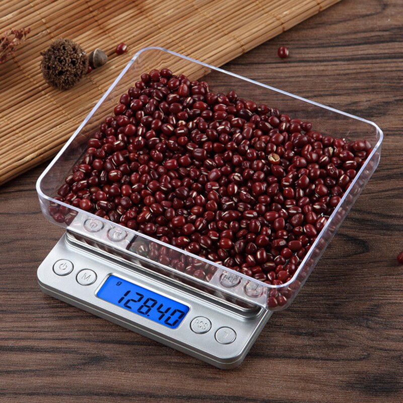Digital Stainless Steel Kitchen Scale Electronic Cooking Food Scale Measuring Tool Mini Pocket Jewelry Scale Kichen Accessories