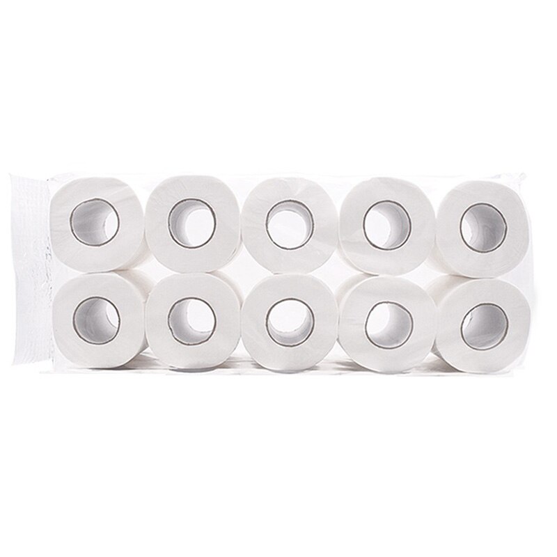 Wit toiletpapier toiletrol tissue rol verpakking  of 10 4- laags papieren handdoeken tissue huishoudelijk toiletpapier toiletpapier: Default Title