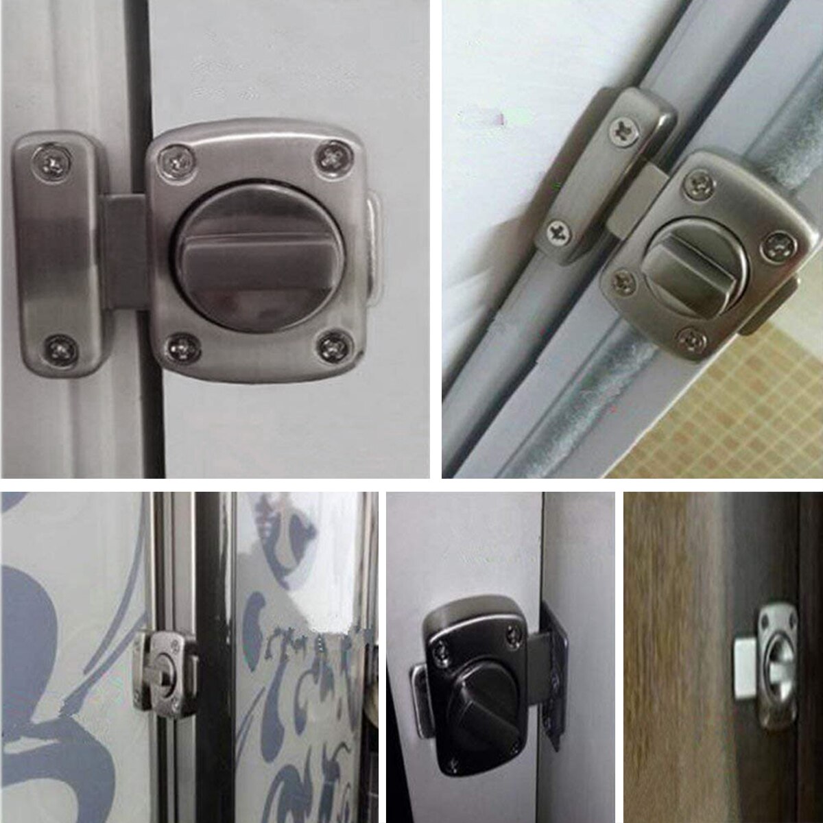 verrou de porte loquet rotatif serrure de porte loquet serrure salle de bain porte loquet en acier inoxydable brossé finition