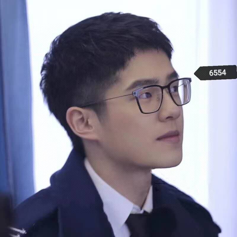 Mannen Brilmontuur Puur Titanium Vierkante Brillen Bijziendheid Recept Brillen Optiek Lens 6554 Denemarken 2022 Mode