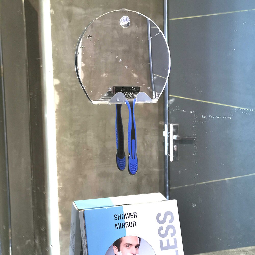 Shower Mirror for Shaving Strong Suction Cup Razor Holder 360 Degree Rotation Shower Shaving Mirror Fog Free Mirror SDF-