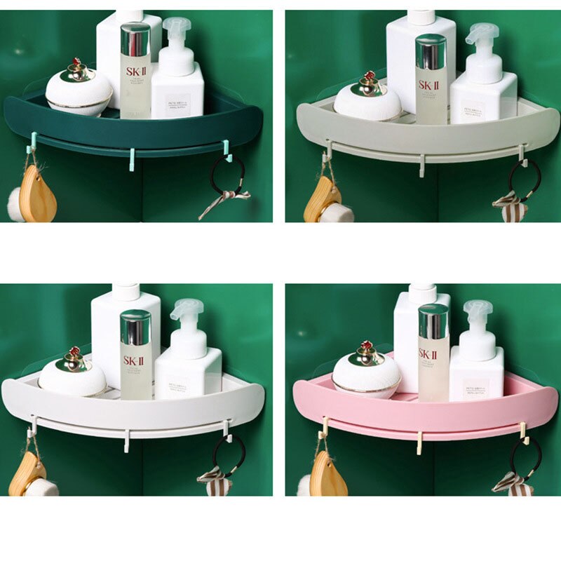 Plastique salle de bain étagère organisateur Snap Up coin étagère Caddy salle de bain coin étagère douche stockage support mural porte-shampooing