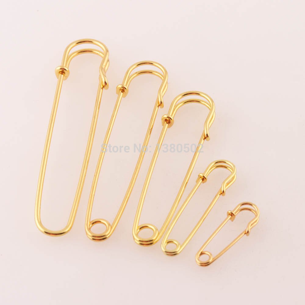 50 pçs/lote alfinetes De Segurança Grande Broche pinos pinos de Metal Colar de Jóias Brinco para As Mulheres Menina acessórios de Decoração
