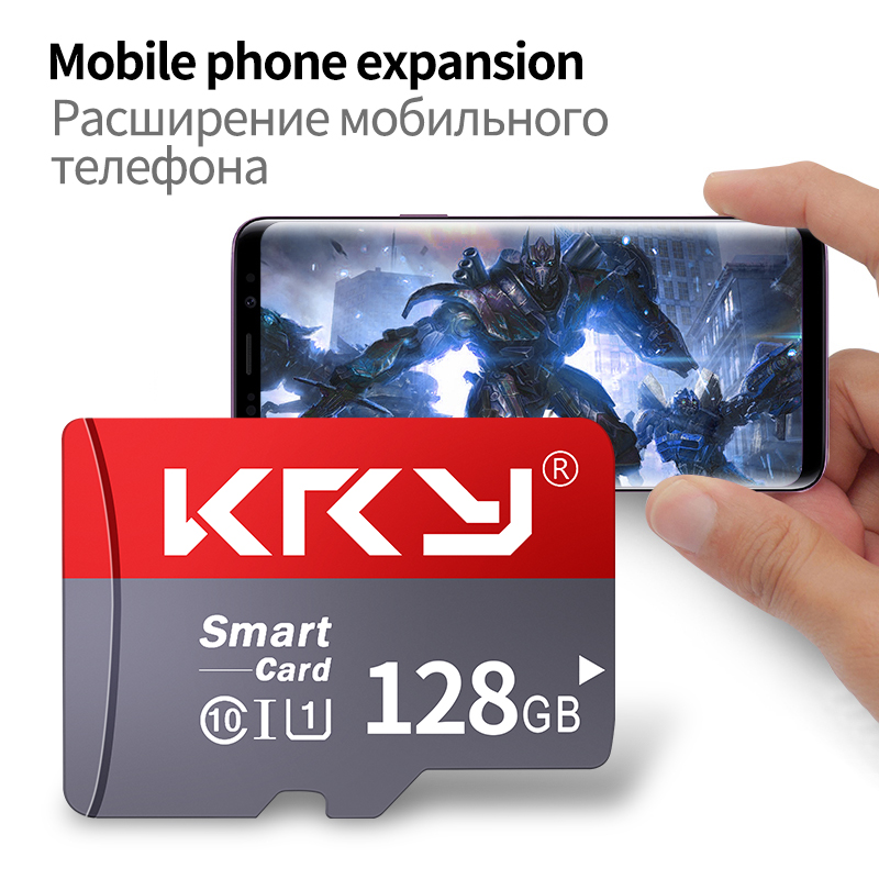 KRY tarjeta de memoria de alta velocidad Original 64GB tarjeta micro sd Clase 10 128GB tarjeta portátil flash TF 32GB 16GB 8GB para grabadora de conducción