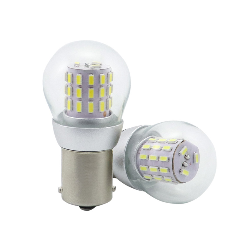2pcs S25 P21W BA15S LED Bulbs BA15D 12-24V Strobe Light Navigation BAY15D Lamp Parking Ship Source