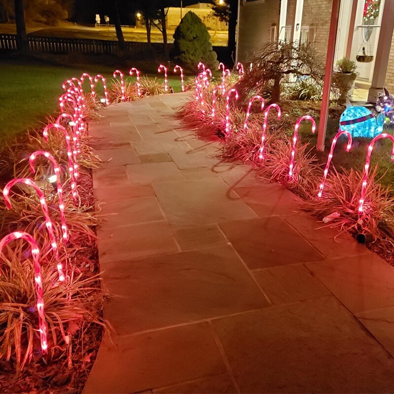 16/22inch Christmas Candy Cane Pathway Lights Year Outdoor Lights Yard Garden Home Decorations Light xmas Lights