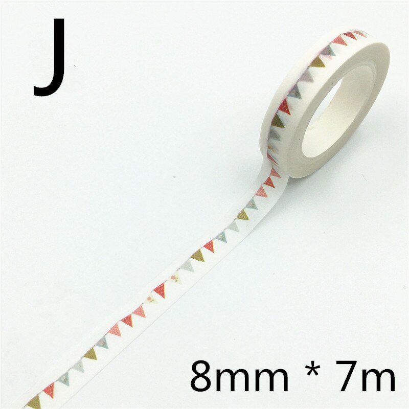 Autocollant amour et feuilles pour scrapbooking, étiquette scrapbooking, ruban de masquage décoratif, matériel en papier, Album Photo Escolar, Washi, Diy bricolage, 7m * 8mm: J