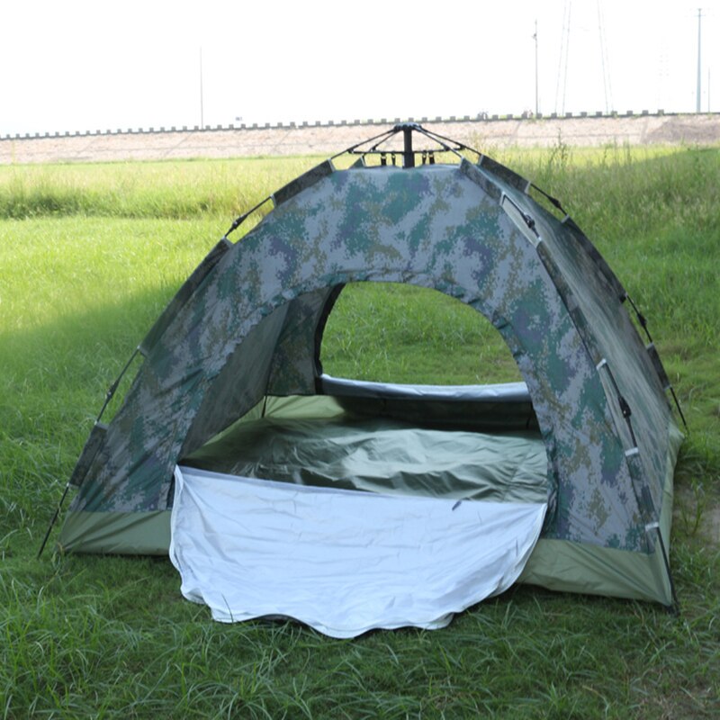 Outdoor automatic tent manual four people double single digital camouflage beach camping camping army tent