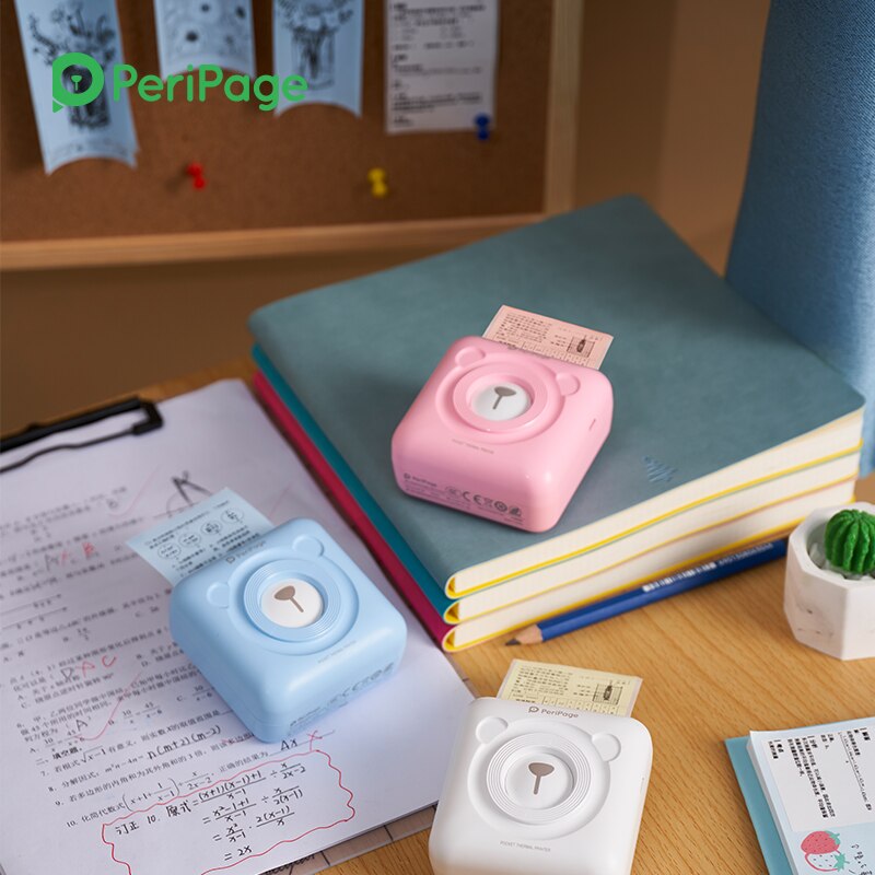 Mini fotoprinter, mini trådløs blue-tooth termisk fotoprinter lomme kvitteringsprinter 57mm til børnemaling kvinder mænd