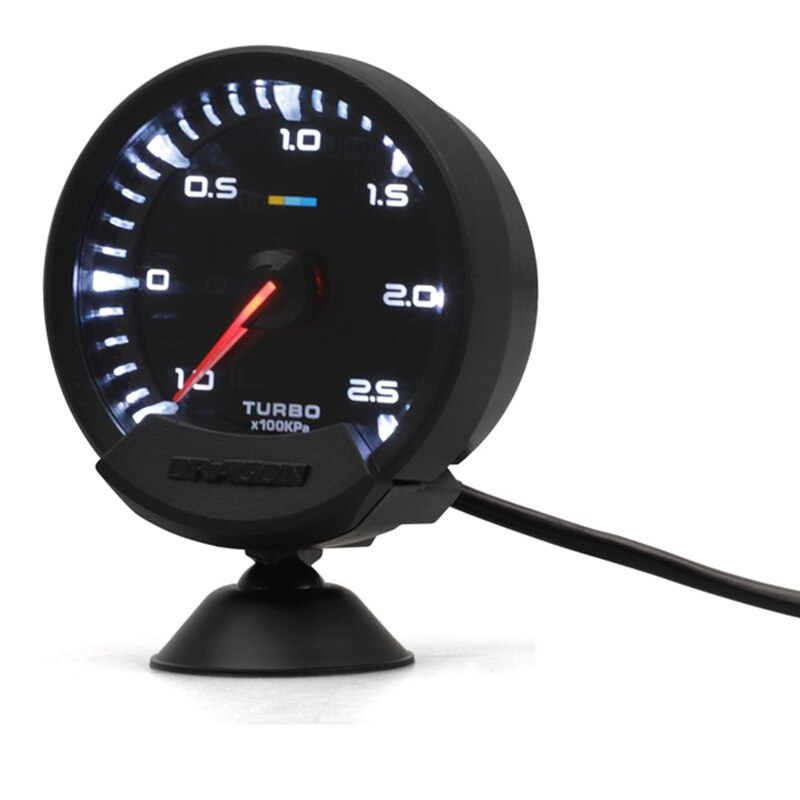 12V 60Mm Universal Car White Led Digital Turbo Boost Gauge Meter for Greddy