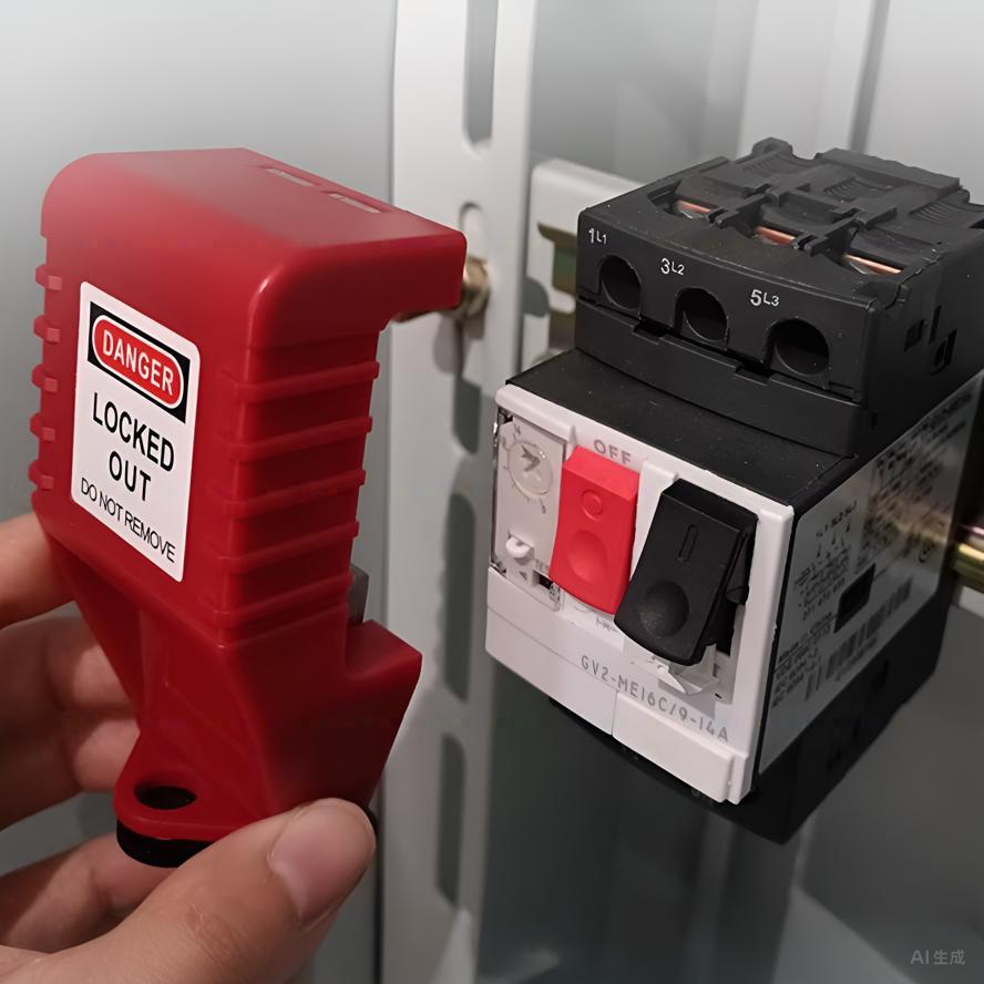 MCB Lockout Device Impact Tight Bite Motor Circuit Breaker Lockout Motor Protection lock on and off for MCB