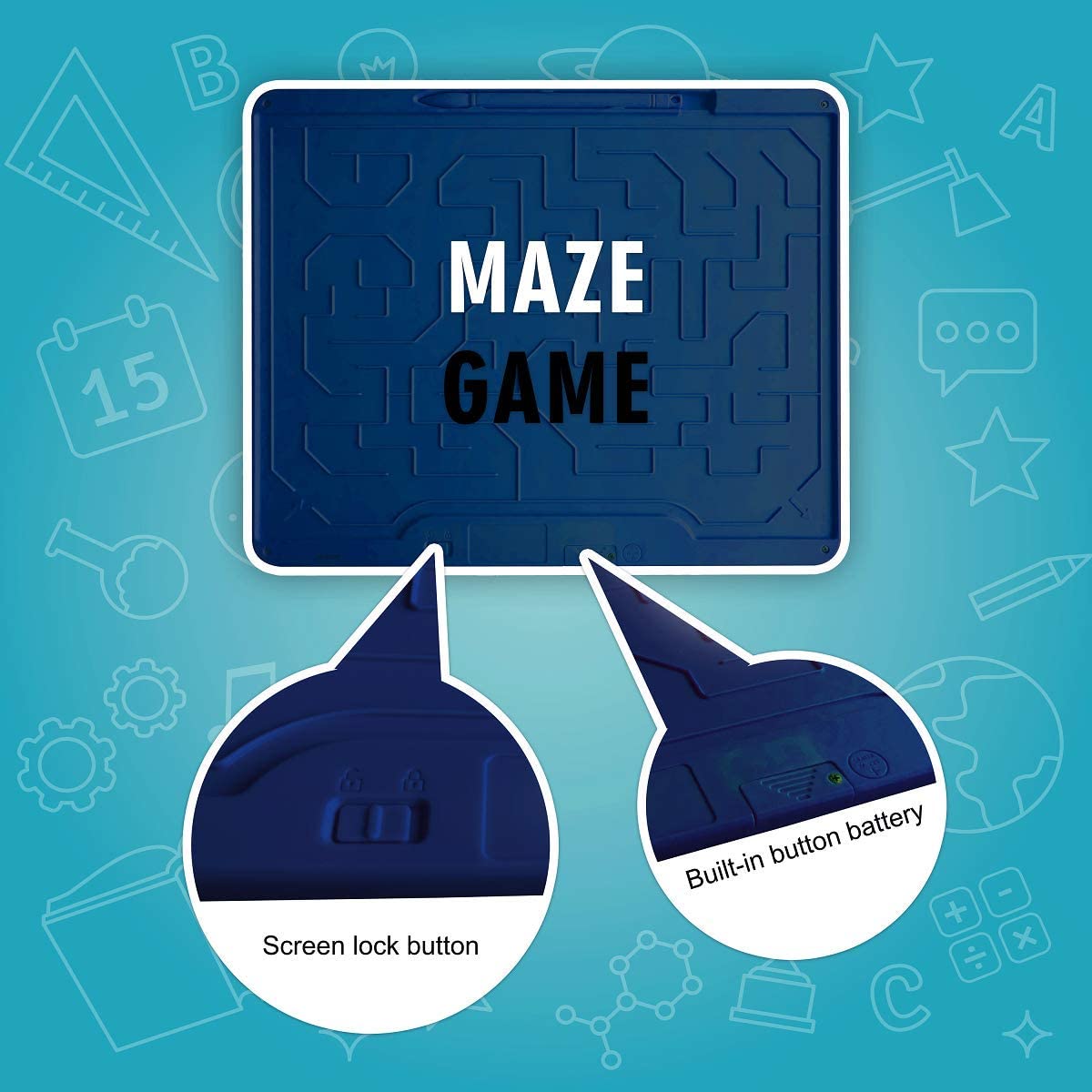 15 inch LCD Writing Tablet Office Electronic Blackboard Digital Memo Notepad Handwriting Message Drawing Board for School Home