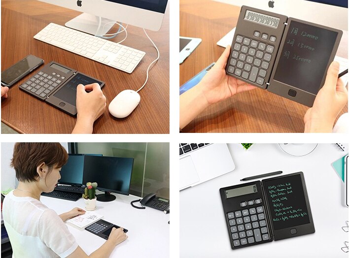 6.5- tommers lcd-skrivetavle med kalkulator digital tegning elektronisk håndskrift pad melding grafikkort barn