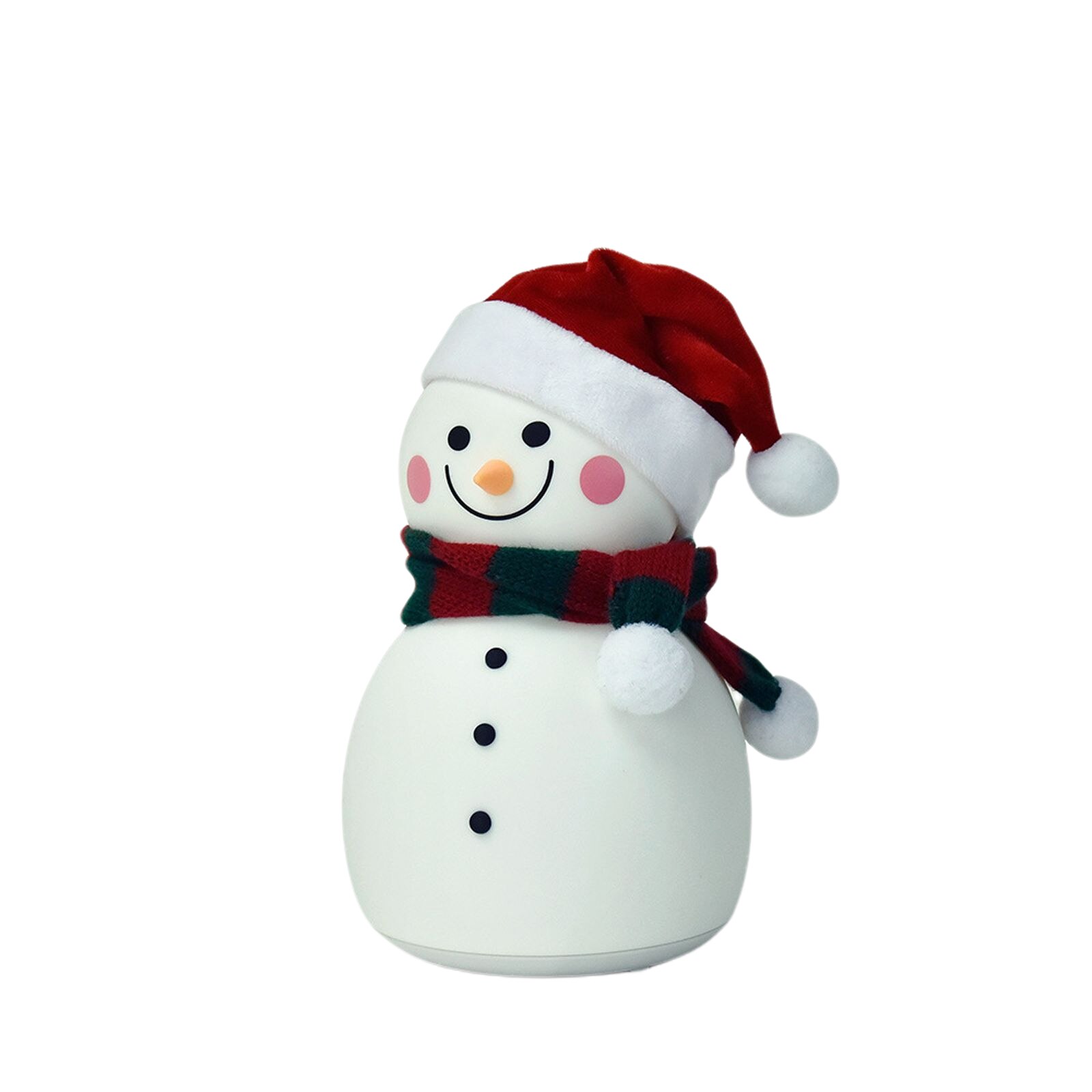 Snowman LED Night Light, USB Rechargeable Flap-Control Colorful Christmas Lamp with Music for Baby Room, Christmas Tree