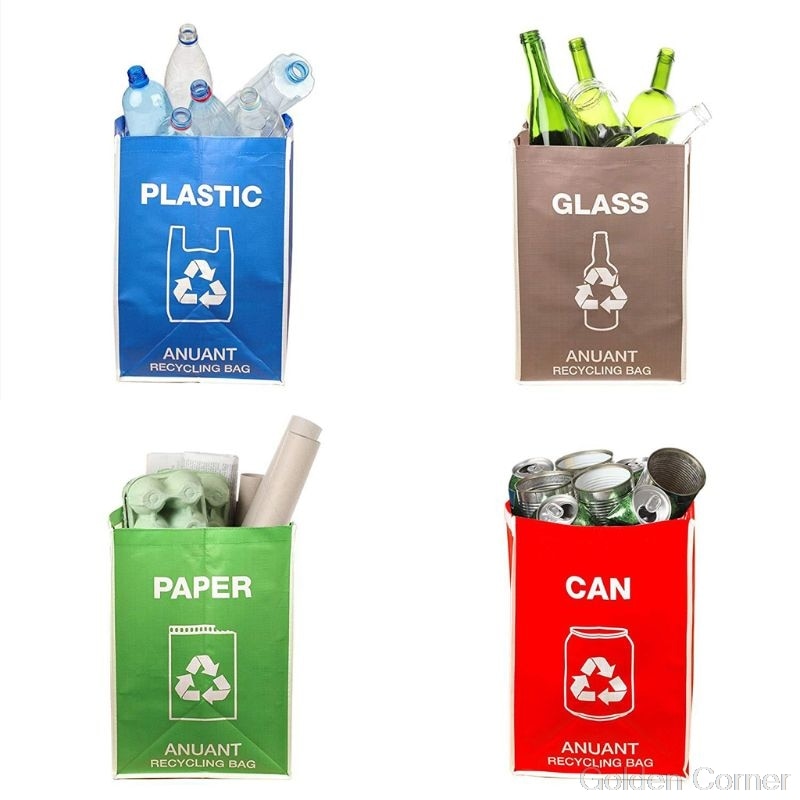 Separate Recycling Waste Bin Bags for Kitchen Office in Home - Recycle Garbage Jy02 20