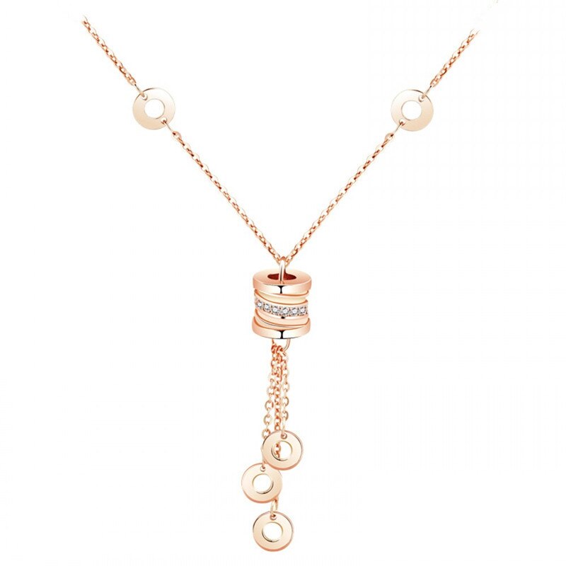 Bocai Real Sterling Zilver S925 Ketting Voor Vrouwen Thai Zilveren Eenvoudige Ronde Kolom Kleur Hals Ketting Valentijnsdag