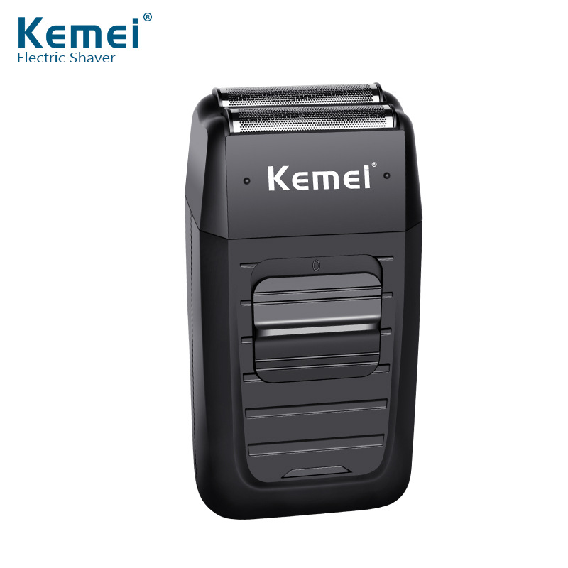 Kemei km -1102 uppladdningsbar sladdlös rakapparat för män dubbelblad fram- och återgående skäggrakhyvel ansiktsvård multifunktion stark trimmer: Km -1102 / Us plug
