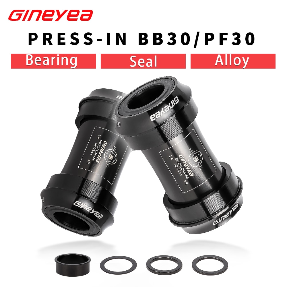 Gineyea BB30 PF30 Bottom Bracket Sealed Bearing Press-fit MTB Road Bike Holowtech XT Sram Gxp 24 22mm Mountain Bicycle BB Set