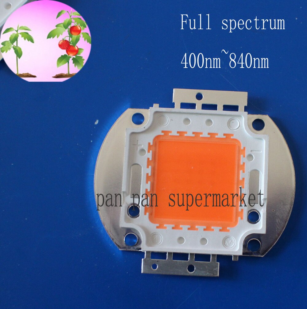 Täyden spektrin led kasvaa siru 380-840nm real wattia 1w 3w 10w 20w 30w 50w 100w 35 mil led kasvivalot valo: 1 kpl 36v 100w