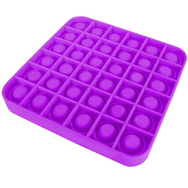 Push Bubble Fidget Sensory Toy Autism Special Needs Stress Reliever Funny Squish Anti-stress Educational Toys For Children: Square Purple