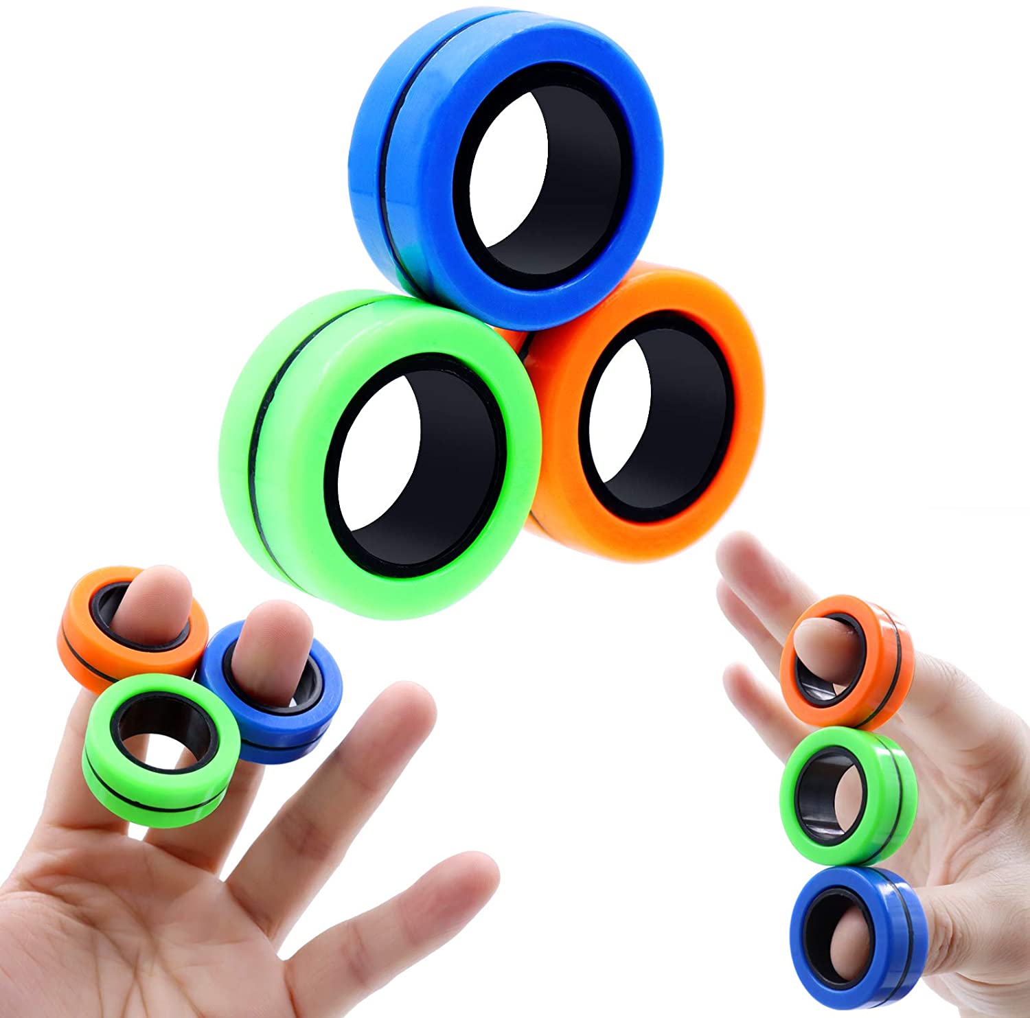 Magnetische Rotierenden Fingerspitze oben Anti-betonen Ring Spielzeug Magnetischen zappeln Spinner Ringe