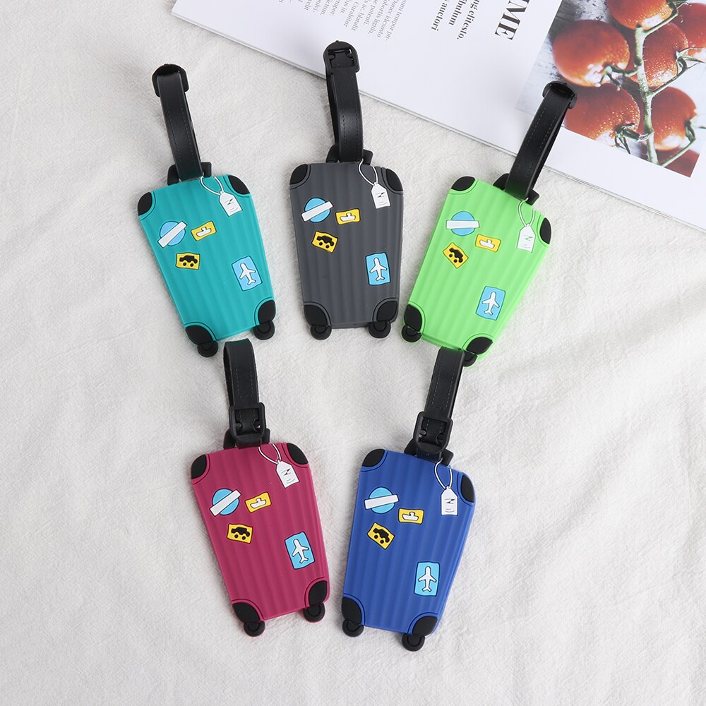 1PC Travel Accessories Luggage Tags Suitcase Label Handbag Pendant Boarding Pass Cartoon Luggage Tags Address Holder