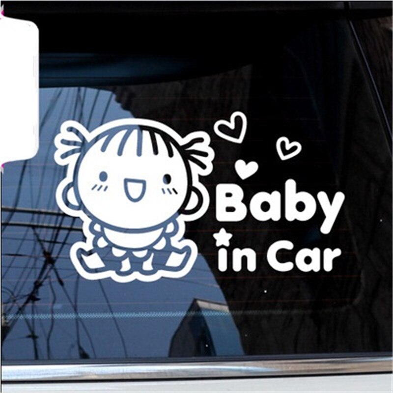 Wit Styling Auto Accessoires Baby In Auto Grappige Stickers En Stickers Cartoon Auto Sticker Snijden Sticker Vinyl Sticker