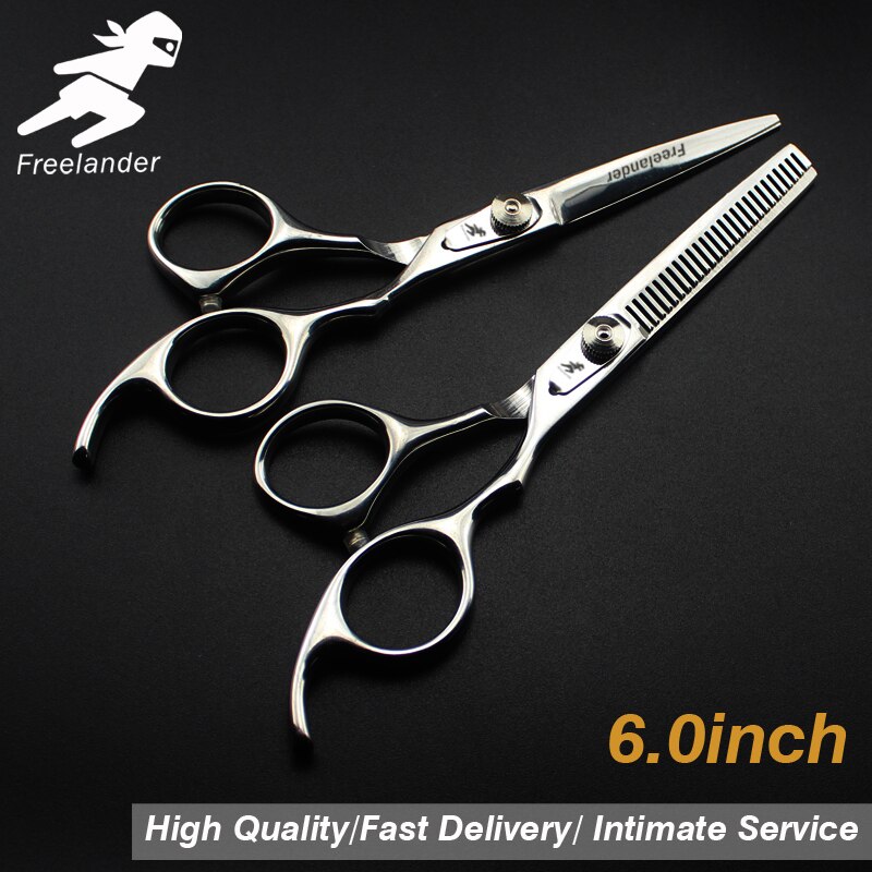 6.0inch hairdressing set Pet scissors Japan 440C Sharp Quick-cut hair scissors with advanced screws Adjustable