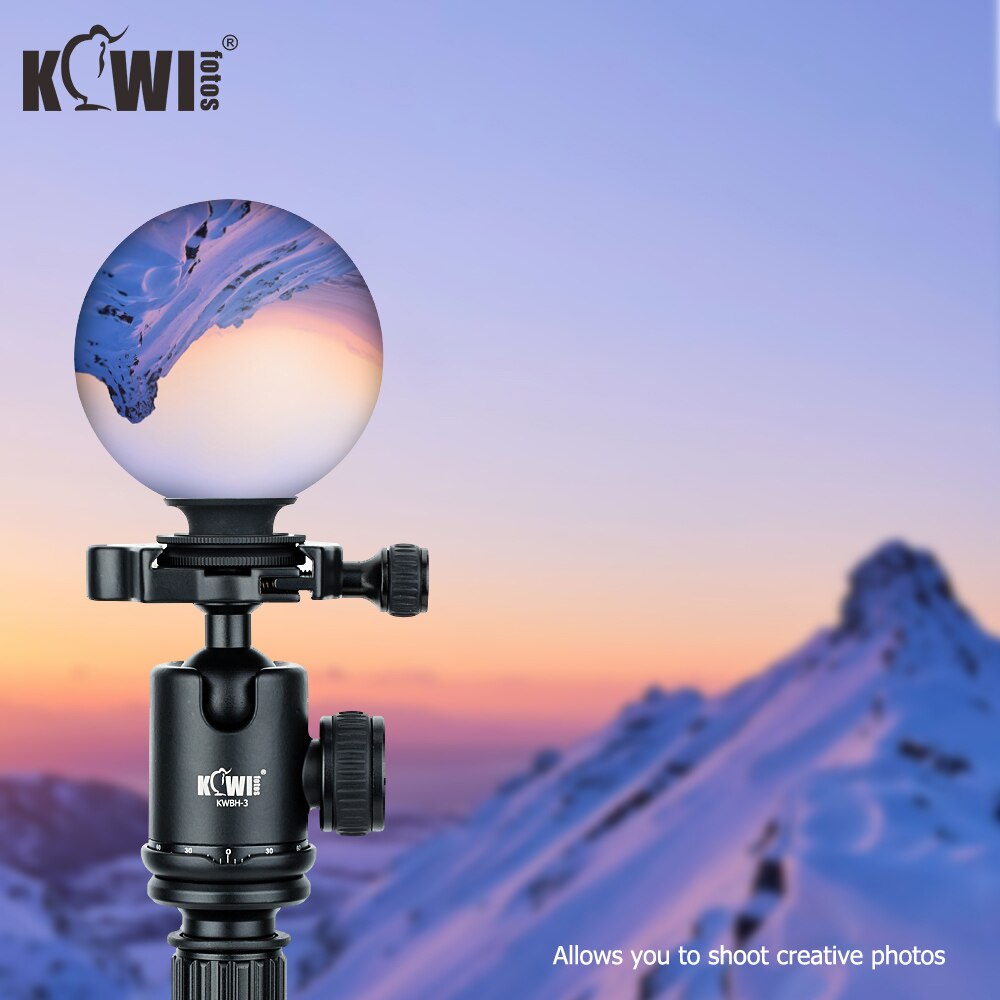 Kiwi 3.15&quot; / 80mm Photography Clear Glass Lens Crystal Ball With Removable 1/4&quot;-20 Female Rhread Stand Crystal Decorative Ball