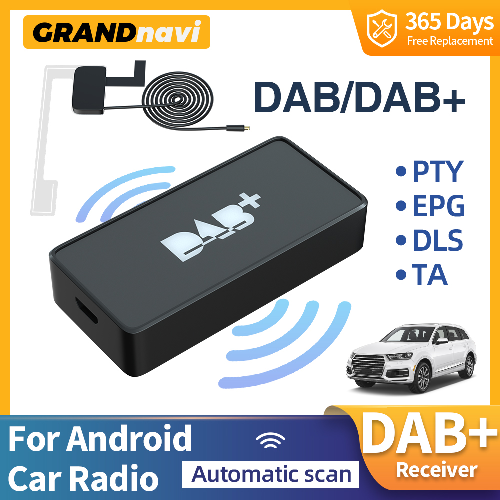 Grandnavi Auto DAB+ Digitale Radiobox DAB+ Ontvanger Antenne Antenne USB-interface Draagbaar voor Android Autoradio Stereo
