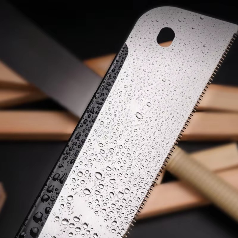 Scie à bois japonaise, manche en rotin, outil de coupe transversale lisse et précis à haute efficacité pour couper des planches de bois