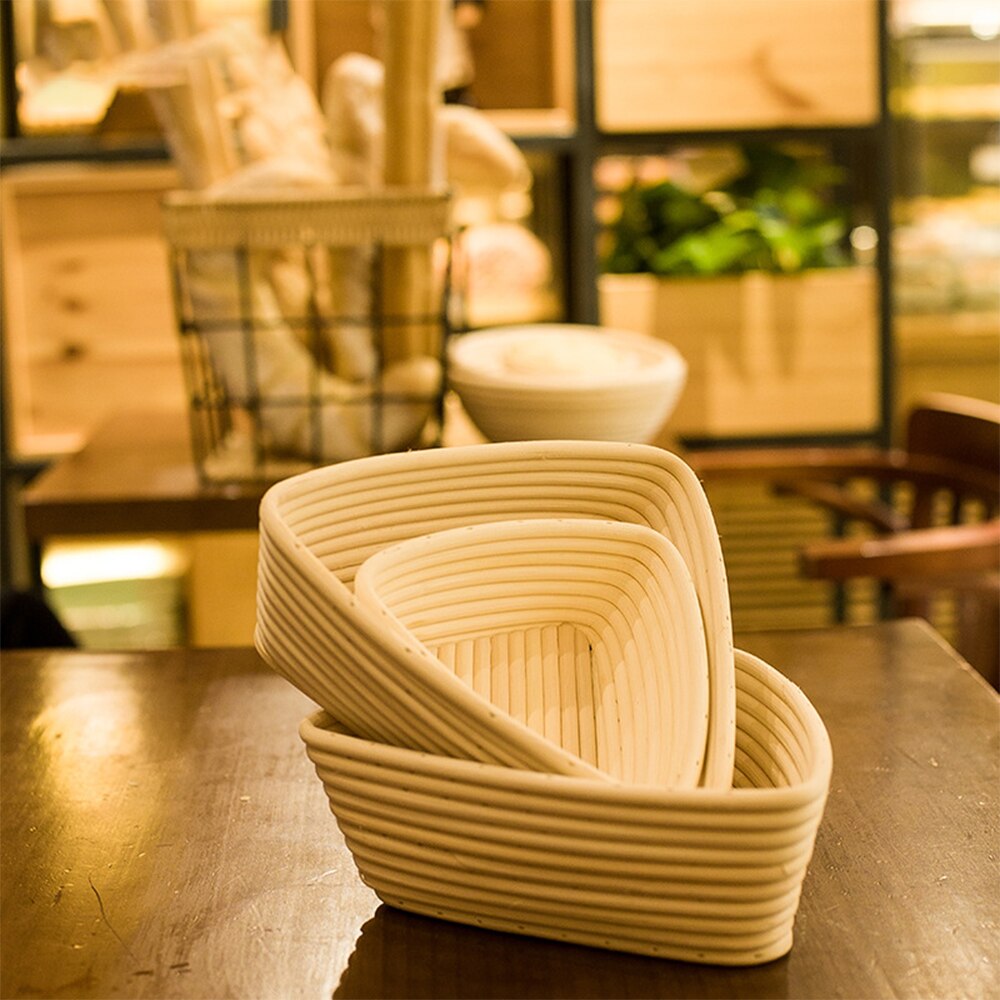 Rattan Bread Proofing Basket Natural Oval Rattan Wicker Dough Fermentation Sourdough Bread Basket Baking Tools