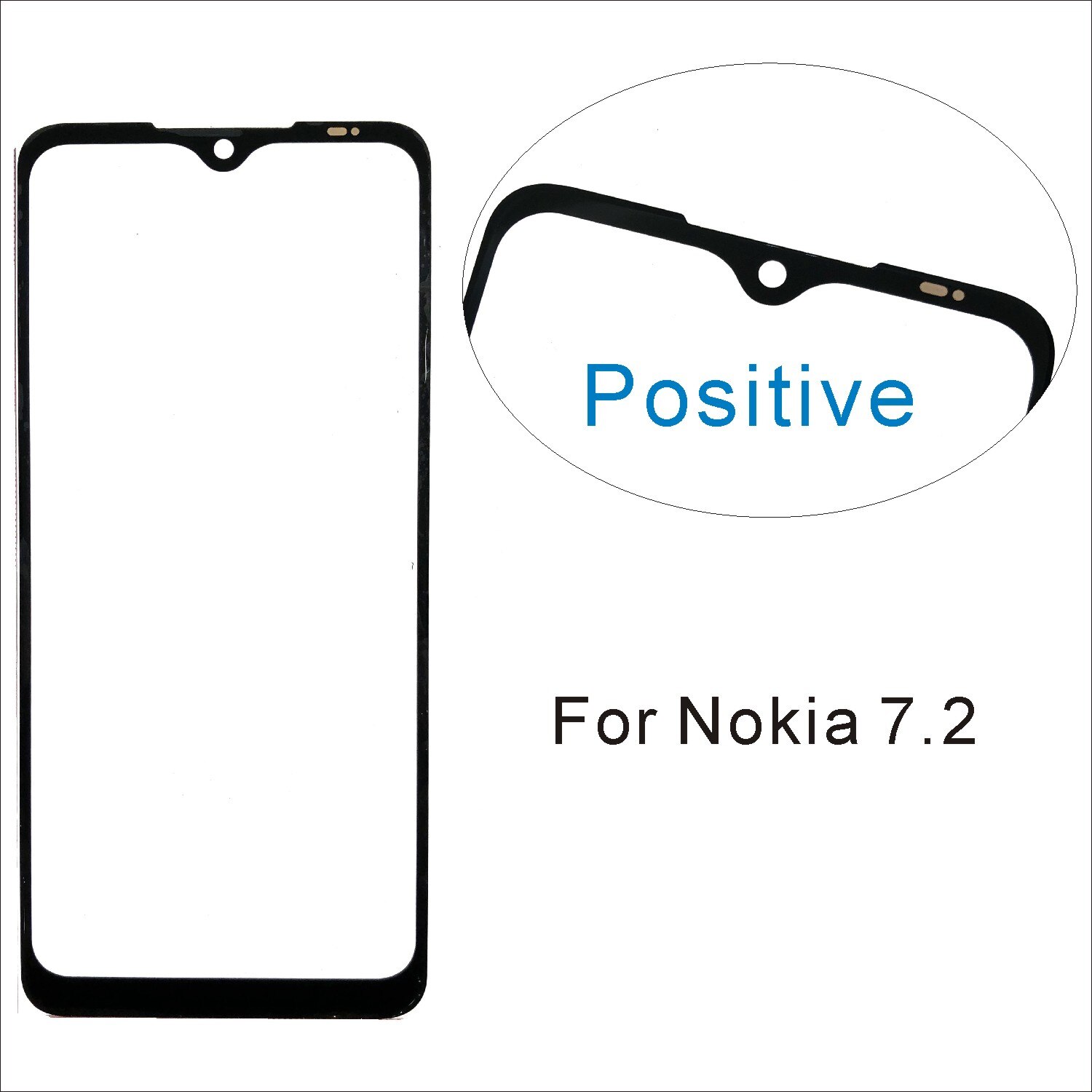 5.5'' (No Mobile Touch Screen) Outer Glass For Nokia 1 Plus 2.1 2.3 3.1 Plus 5.3 6.1 6.2 7.2 Front Glass Panel cover Replacement: 7.2